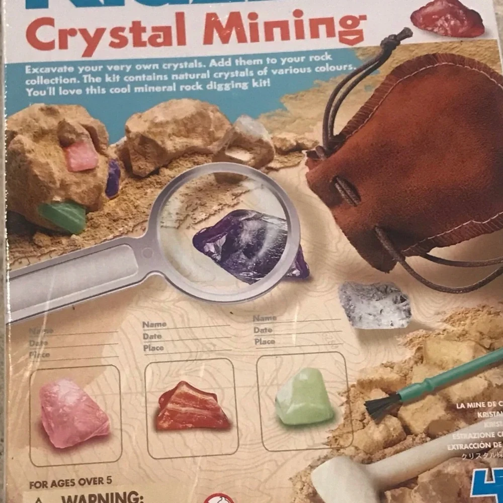 Crystal Mining Kit - Assorted Colored Gemstones